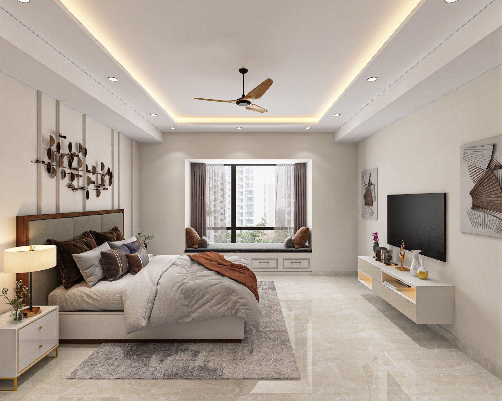 Soft bedroom palette