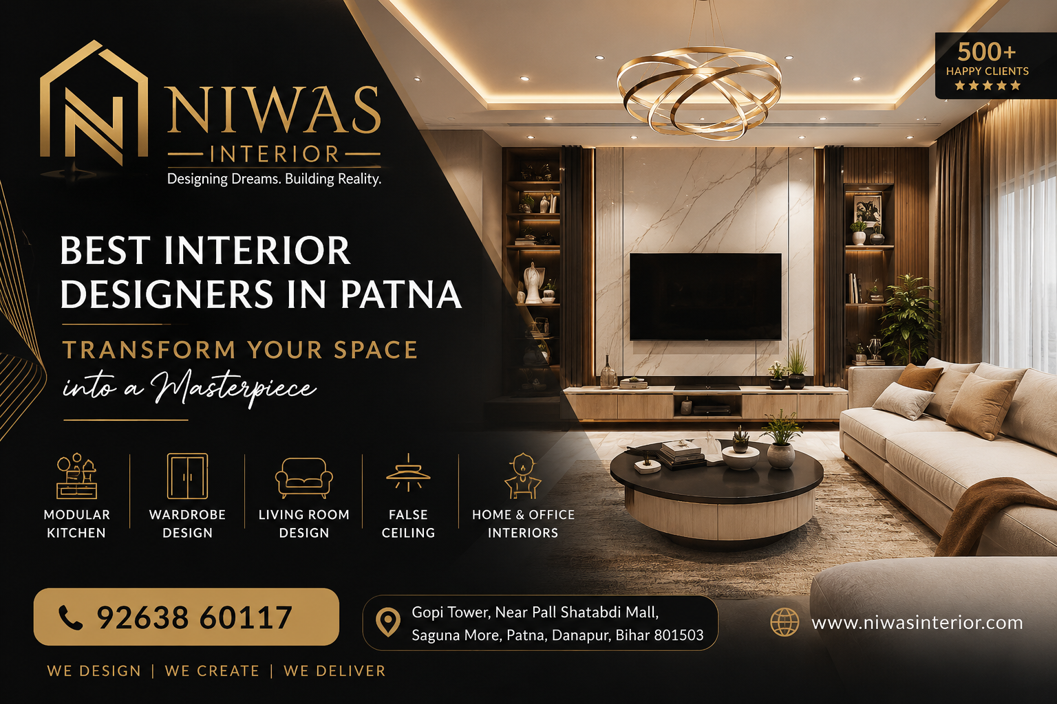Niwas Interior brand project poster
